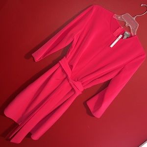NWT Hot Pink ASOS Twist Waist Dress Sz 6